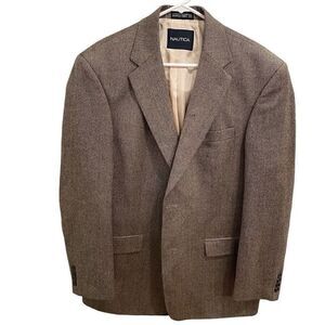 Vintage Nautica Blazer Mens 43L Lambswool Two Button Sportcoat